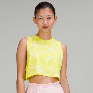Lululemon All Yours Cropped Cotton Tank Top Tie Dye